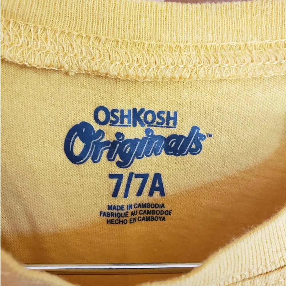 OshKosh Boy's Long Sleeve Basketball Shirt Yellow Size 7